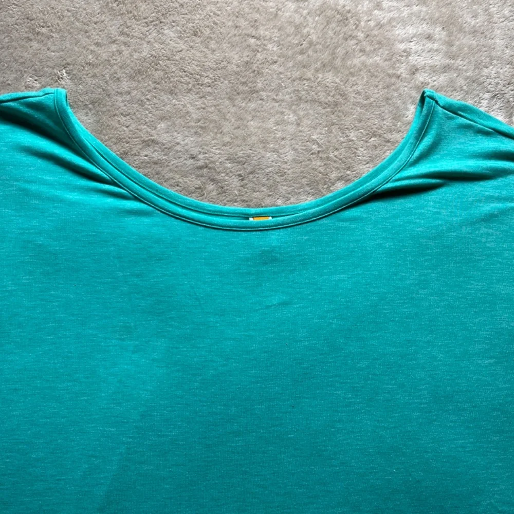 Women's Turquoise Batwing Workout Yoga Top Blouse L/S Loose Fit Athletic - Picture 3 of 12